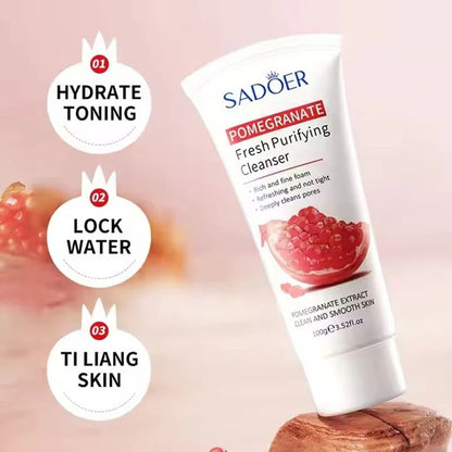 SADOER Pomegranate Vitality Bright Skin 6-in-1 Skincare Set | Hydrating & Brightening