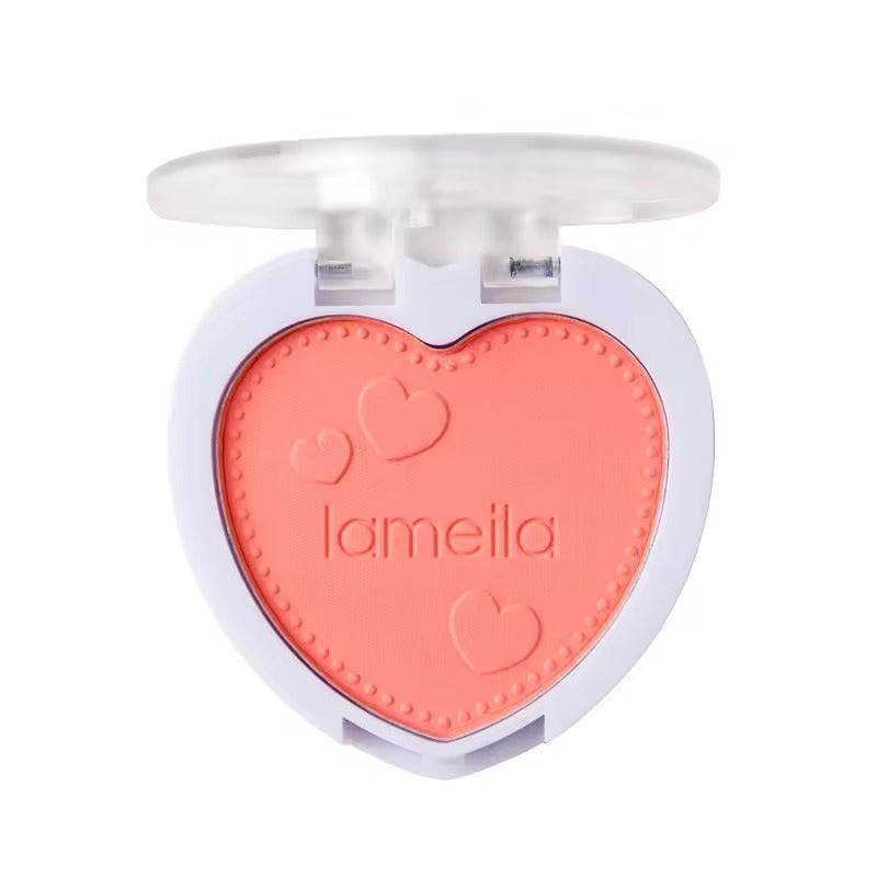 Lameila Blush Palette Makeup Repair Face Tone 4 Colors Beginner Female Heart Shape Lovely Cheek Blush