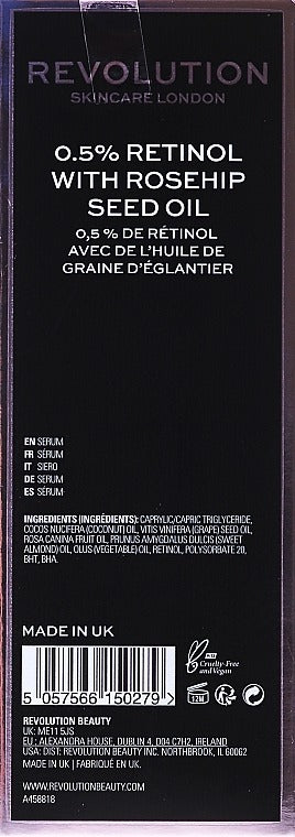 Revolution Skincare London 0.5% Retinol with Rosehip Seed Oil – 30ml