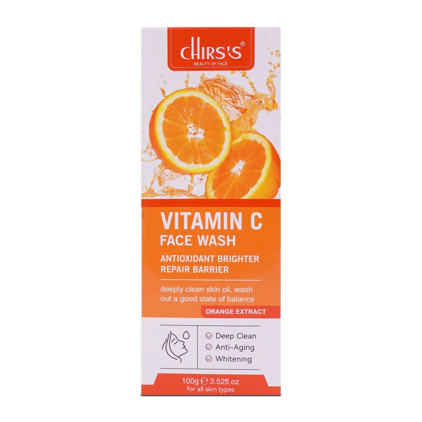 Chirs's Vitamin C Face Wash Antioxidant Brighter Repair Barrier 100g