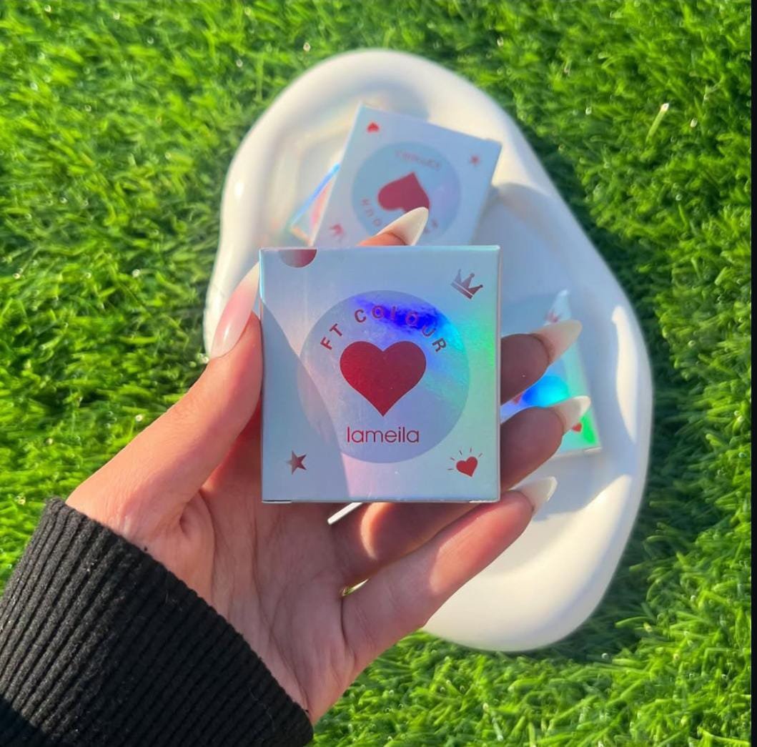 Lameila Blush Palette Makeup Repair Face Tone 4 Colors Beginner Female Heart Shape Lovely Cheek Blush