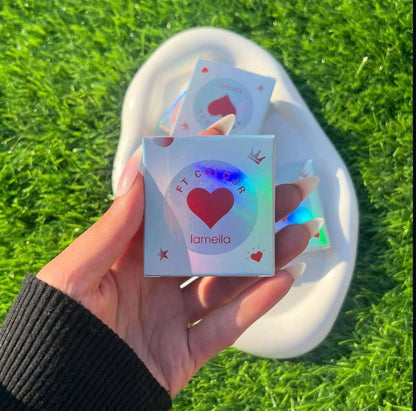 Lameila Blush Palette Makeup Repair Face Tone 4 Colors Beginner Female Heart Shape Lovely Cheek Blush