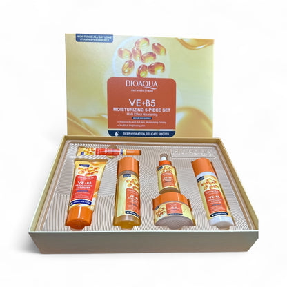 BIOAQUA Vitamin E + B5 Skincare Set – 6-Piece Moisturizing & Anti-Aging Routine