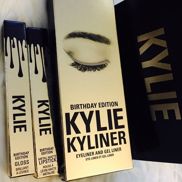 Kylie Cosmetics Birthday Edition Kyliner Kit Dark Bronze (Gel + Pencil Eyeliner)