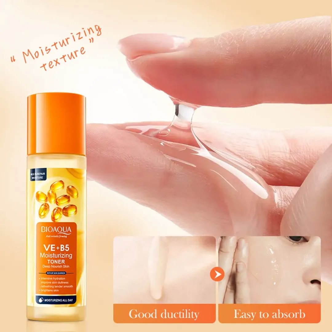 BIOAQUA Vitamin E + B5 Skincare Set – 6-Piece Moisturizing & Anti-Aging Routine