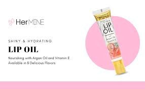 HerMINE Nourishing Lip Oil with Argan Oil & Vitamin E Clear Long Lip Moisturizing Gel 15g