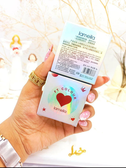 Lameila Blush Palette Makeup Repair Face Tone 4 Colors Beginner Female Heart Shape Lovely Cheek Blush