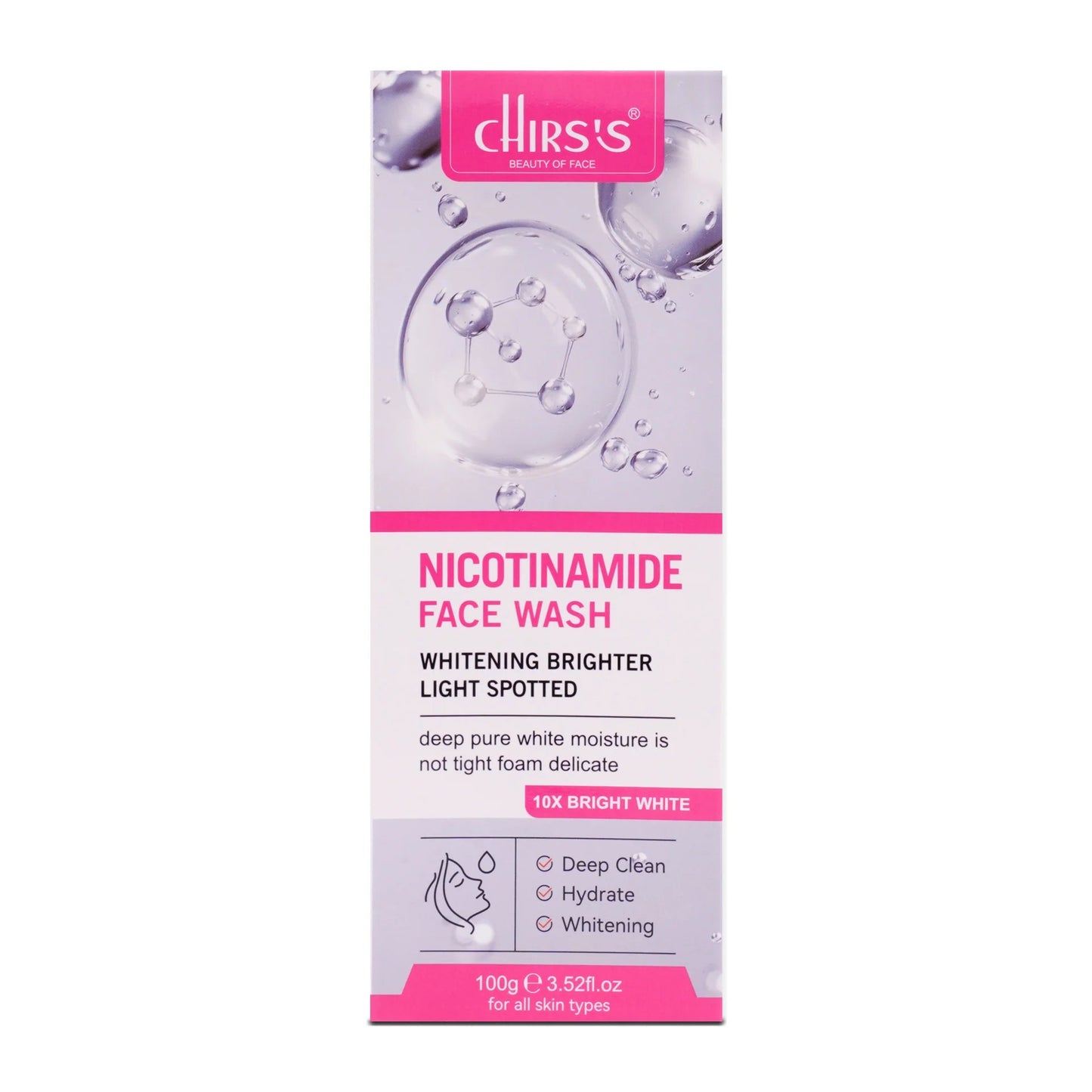 CHIRS’S Nicotinamide Whitening Brighter Light Spotted Face Wash 100ml