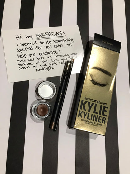 Kylie Cosmetics Birthday Edition Kyliner Kit Dark Bronze (Gel + Pencil Eyeliner)