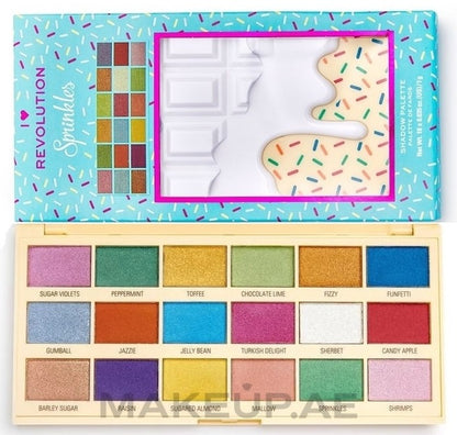 I Heart Revolution Eyeshadow Chocolate Palette Sprinkles