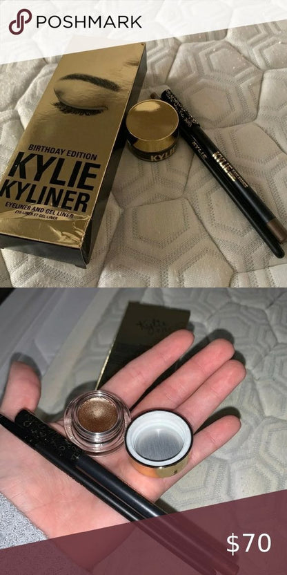 Kylie Cosmetics Birthday Edition Kyliner Kit Dark Bronze (Gel + Pencil Eyeliner)