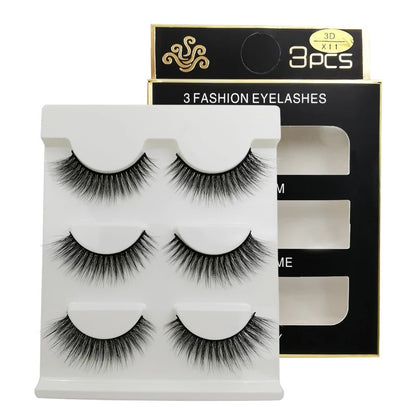3Fashion Eyelashes – 3 Faux Cils | Premium Synthetic Eyelash Set